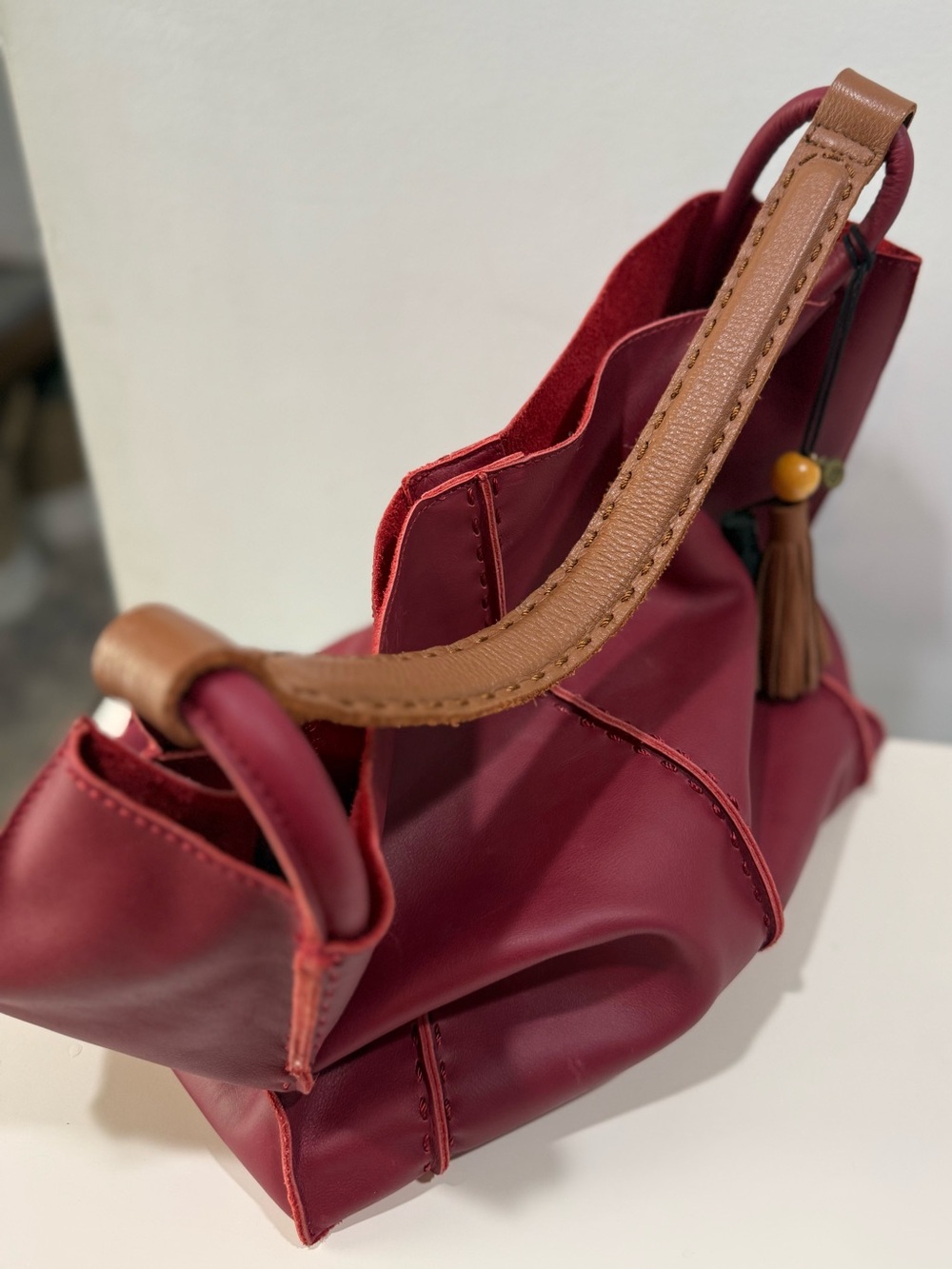 The Sak ~ Los Feliz Large Tote in Crimson Hobo like new! - Picture 7 of 17
